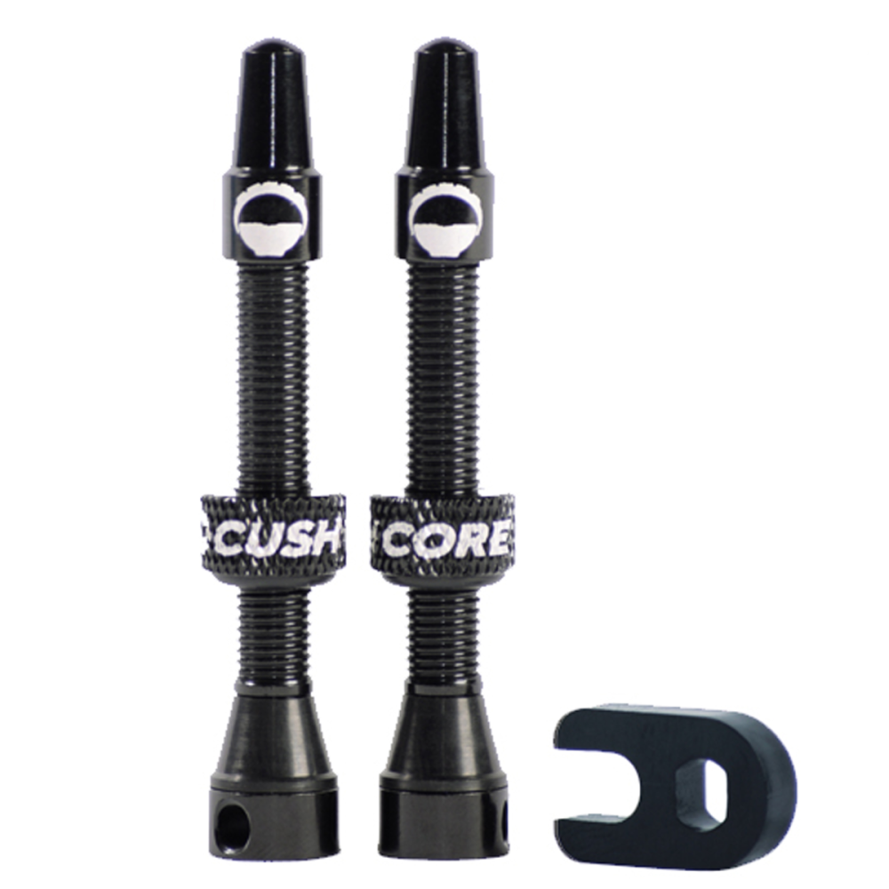 CushCore Tubeless Presta Air Valve Tubeless, 44 mm, 2 Stück/pièces. Black.
