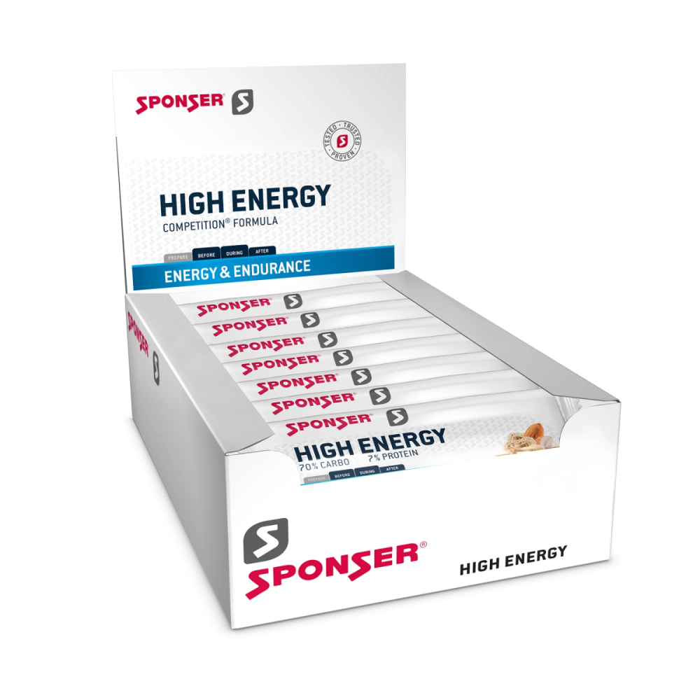 Sponser HIGH ENERGY BAR, Salty-Nuts, Display 30 x 45g
