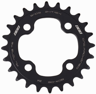 BBB BBB Kettenblatt Round About 4 BCR-06 24 Zähne, 64mm, schwarz