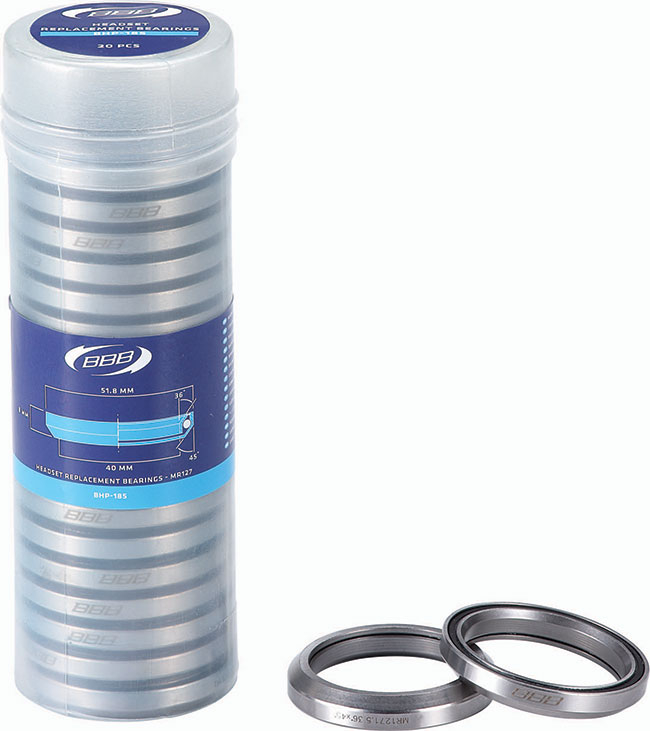 BBB OEM Ersatz-Steuerlager CrMo, 20 Stk., 1.3/8"-48.9 x 6.5mm, 36°x45°, MR031