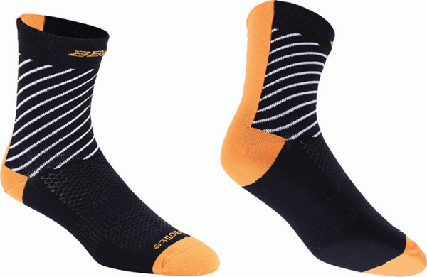 BBB Socken Thermofeet schwarz-orange 35-38, 150mm Bund, für kalte Wetterbedingungen