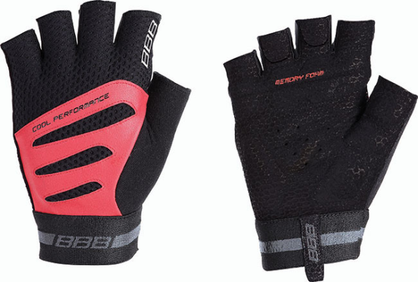 BBB Handschuhe Sommer Equipe kurze Finger unisex, schwarz-rot XL
