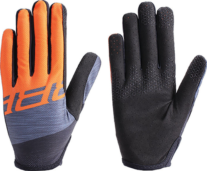 BBB Handschuhe Sommer LiteZone lange Finger, unisex, MTB grau-orange  M