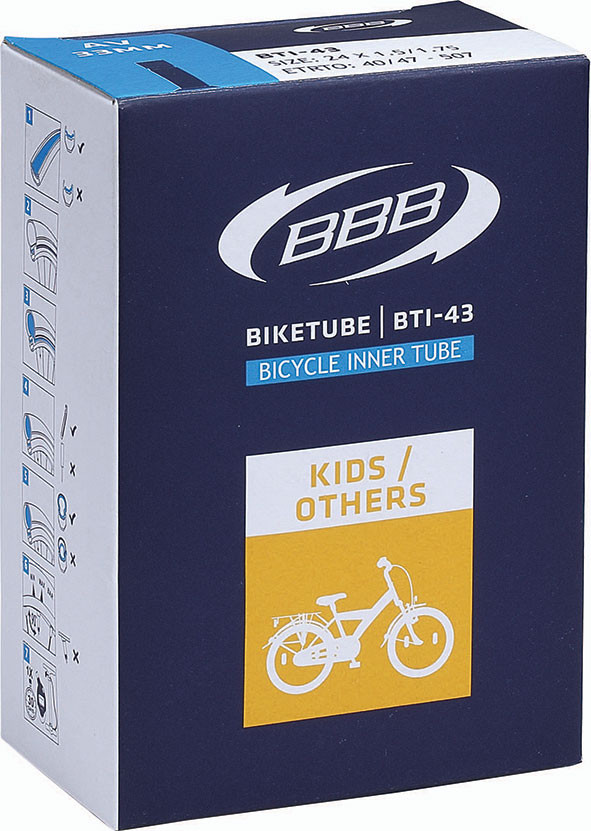 BBB Schlauch 24 x 1.5/1.75 AV 40mm, Schrader (AV) 40mm KIDS/BMX