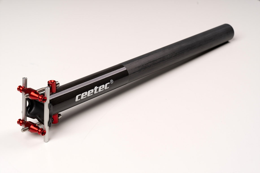 Phenum by Ceetec ceetec Sattelstütze C1 Evo2 MID-GLOSS rot, 31.6 x 420mm, Weiß