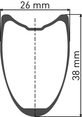 DT Swiss CRC 1100 Spline 38 Disc Tubular Hinterrad, Mod. 19, Center Lock 12x142mm Shimano 11-fach