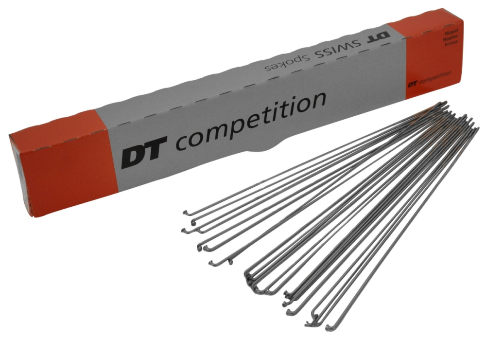 DT Swiss Speichen Competition 286mm silber, 2,0/1,8mm, ohne Nippel, Karton à 100 Stk.