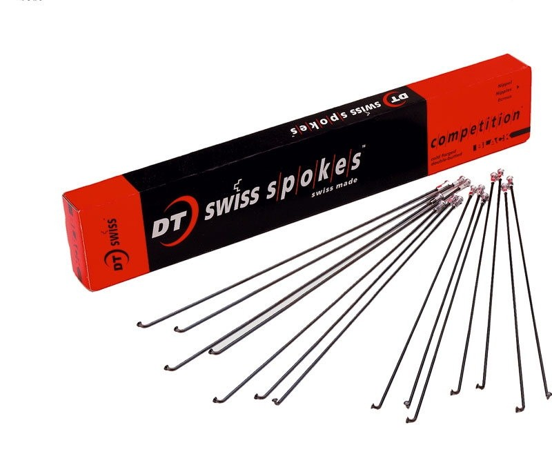 DT Swiss Speichen Competition 270mm schwarz, 2,0/1,8mm, ohne Nippel, Karton à 100 Stk.