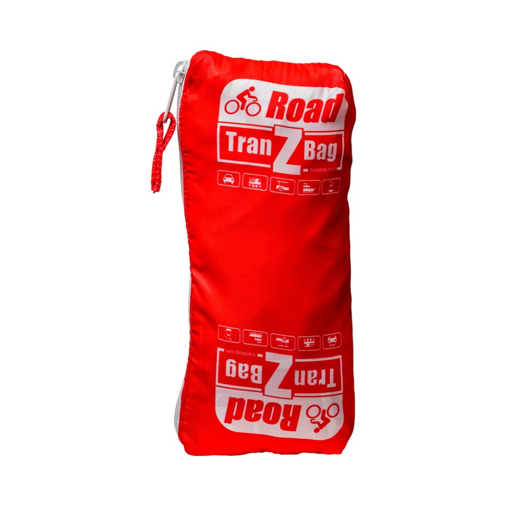 TranzBag Road rot Die leichteste und kompakteste Fahrrad- Transporttasche aller Zeiten für das Rennrad!