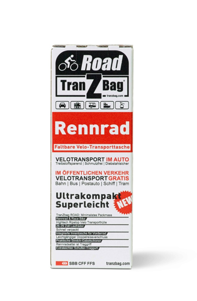 TranZBag Road Die leichteste und kompakteste Fahrrad- Transporttasche aller Zeiten für das Rennrad!
