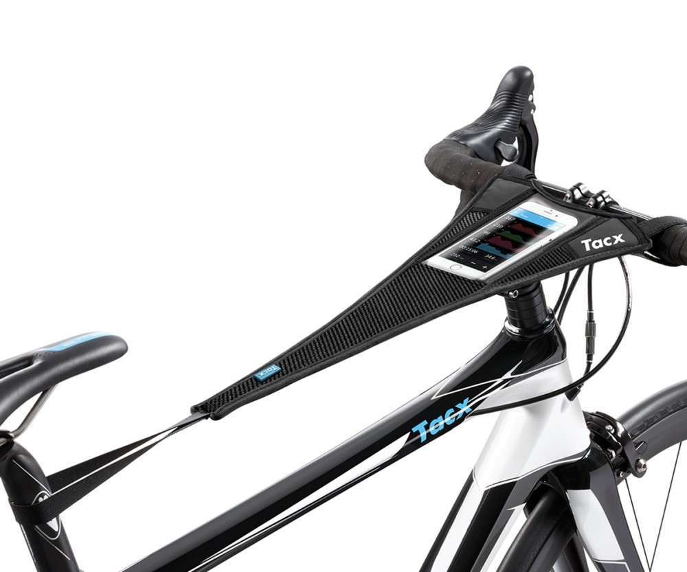 Tacx Set aus Schweißfänger mit Sichtfenster für Smartphone und Trainingshandtuch