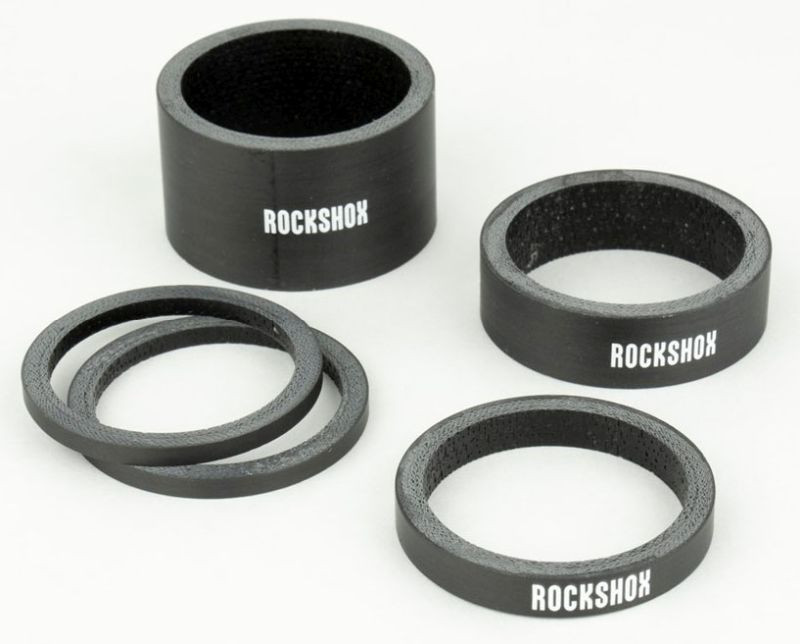 RockShox SRAM Headset Spacer Set, Carbon 2.5mm x 2, 5mm x 1, 10mm x 1, 20mm x 1