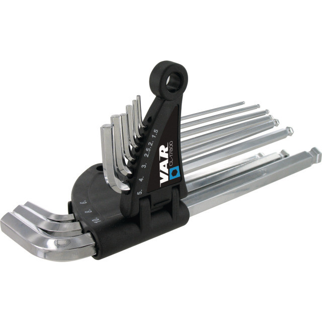 VAR Profi Inbusschlüssel-Satz CL-17800 1.5/2/2.5/3/4/5/6/8 und