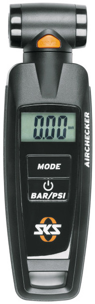 SKS Reifendruckmesser Airchecker, schwarz, AV/SV, inkl. CR 2032 Batterie