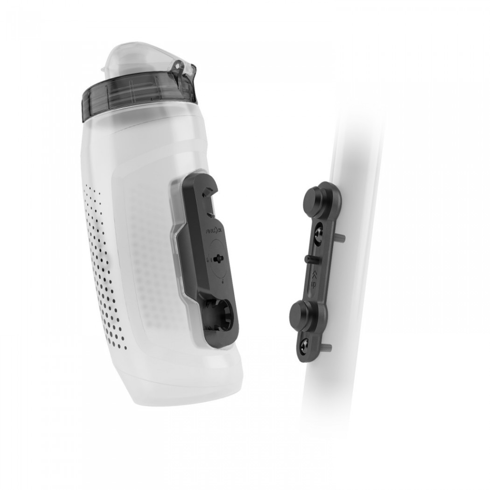 Fidlock Twist Trinkflasche 590 ml mit Magnet-Befestigung, inkl. Twist Bike Base. Transparent Clear.