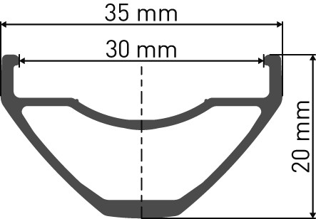 DT Swiss Felge H 552 27.5 Disc 32 Loch, schwarz, 30mm