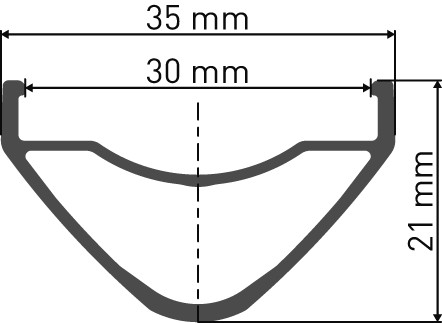 DT Swiss Felge XM 481 29 Disc 32 Loch, schwarz, 525g 30mm incl. Nippel