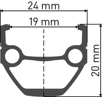 DT Swiss Felge E-Bike/Trekking 535 26" 32 Loch, schwarz, 540g 19mm