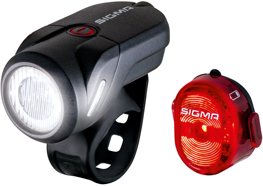 Sigma Sport Lampe Aura 35 / Rücklicht Nugget 2 USB Set, 17360, 35 Lux, inklusive USB-Ladekabel