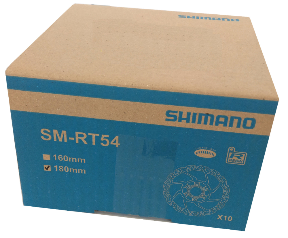 Shimano Alivio Bremsscheibe 180mm, SM-RT54MXS, Center Lock, Werkstattpackung Karton à 10 Stück