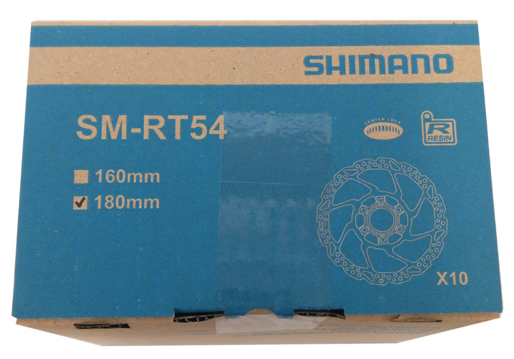 Shimano Alivio Bremsscheibe 180mm, SM-RT54MXS, Center Lock, Werkstattpackung Karton à 10 Stück