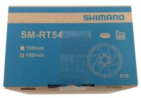 Shimano Alivio Bremsscheibe 180mm, SM-RT54MXS, Center Lock, Werkstattpackung Karton à 10 Stück