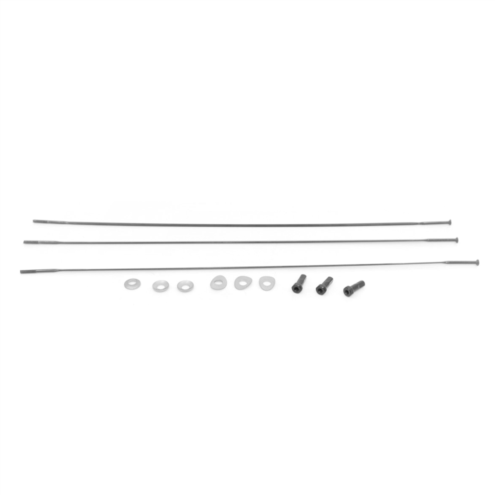 Zipp Spokes and Nipples 266mm CX-Ray Straight Pull Qty3 black,one size