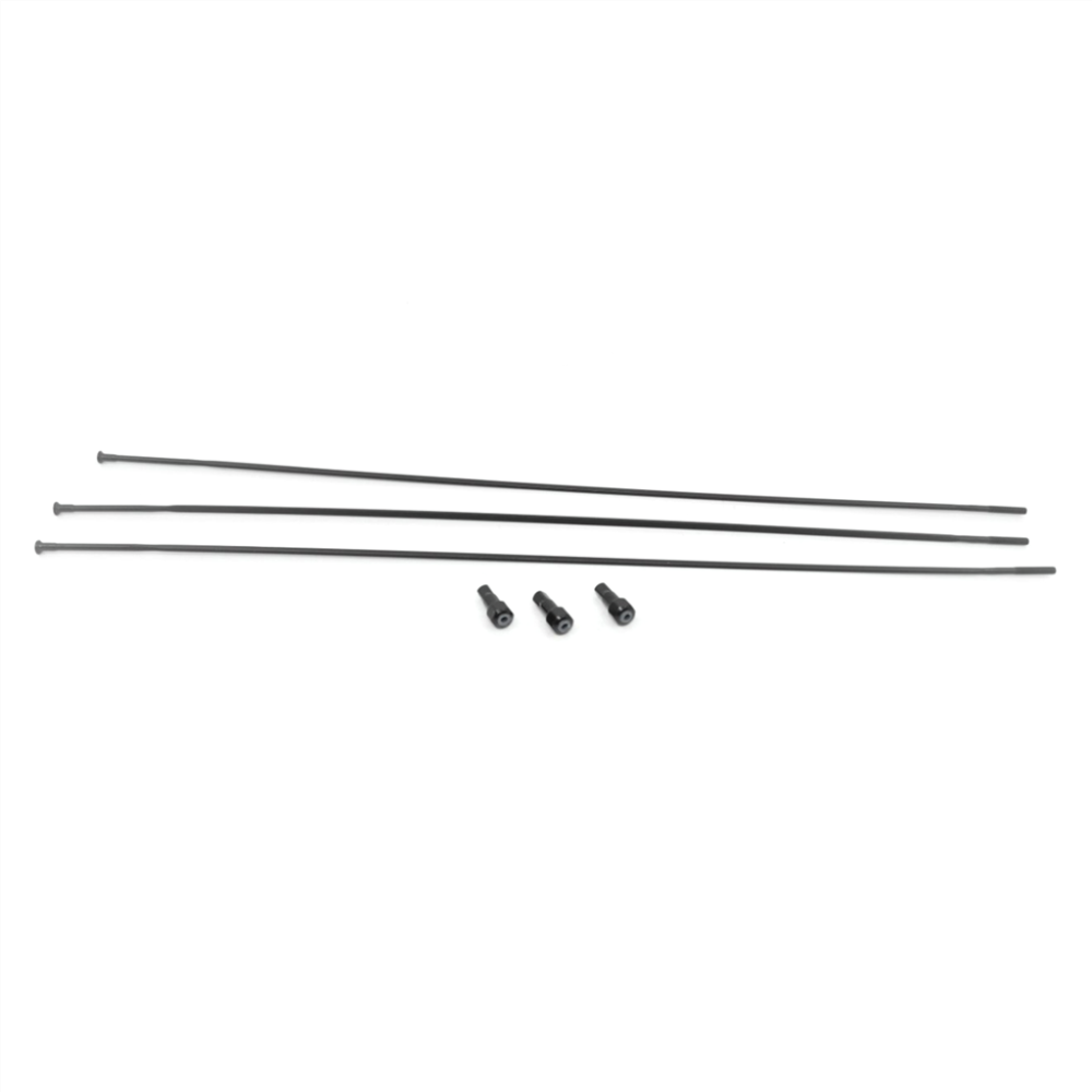 Zipp Spoke and Nipple 281mm Straight Rail 50 27.5 Qty 3 black,one size