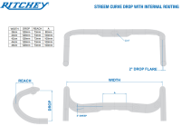 Ritchey Road Lenker Comp 20 Streem III Curve 42cm (c-c), blatte black, 31.8mm Full internal routing & Di2