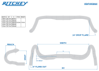 Ritchey Road Lenker WCS Venturemax V2 44cm (c-c oben), Blatte black, 31.8mm, Di2 internal routing
