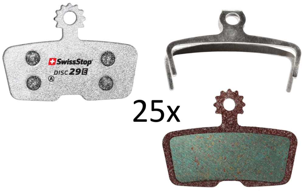SwissStop   Bremsbelag Disc 29 E Avid, Box à 25 Paar, Code (2011-2014), Code R, MONTAGE