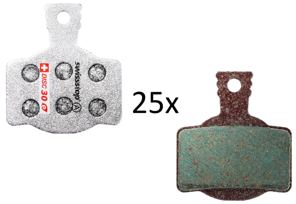 SwissStop   Bremsbelag Disc 30 E Magura, Box à 25 Paar, MT 2/4/6/8, Campagnolo Road Disc, MONTAGE