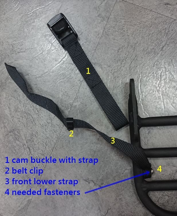 TERN Bikes Cargo Bänder für Doublewide Decks schwarz