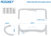 Ritchey Road Lenker WCS Streem III Curve 42cm (c-c), blatte black, 31.8mm Full internal routing & Di2
