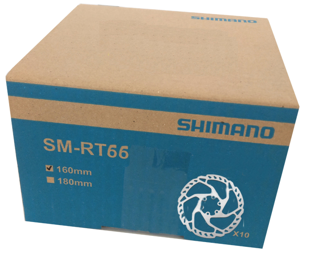 Shimano SLX DISC Scheibe 160mm, SM-RT66SS, 6-Loch, Werkstattpackung Karton à 10 Stück