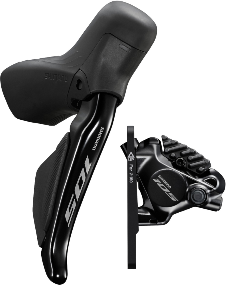 Shimano 105 DI2 22 DISC Brake Set HR 1700mm, ST-R7170, FLAT MOUNT mit BR-R7170 schwarz