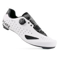 Lake Cycling Rennveloschuhe, CX219, weiss/schwarz (regular), 39.5