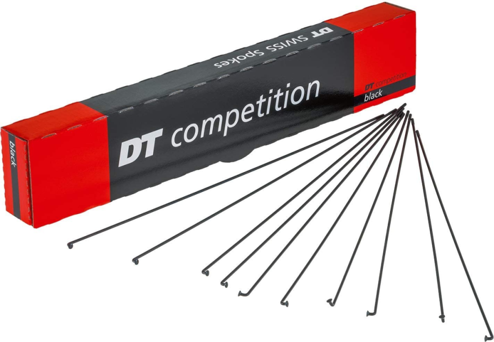 DT Swiss Speichen Competition Race 286mm schwarz, 2,0/1,6mm, ohne Nippel, Karton à 100 Stk.
