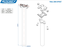 Ritchey Sattelstütze Comp TRAIL Zero 30.9mm, blatte black, 0mm Setback, 400mm