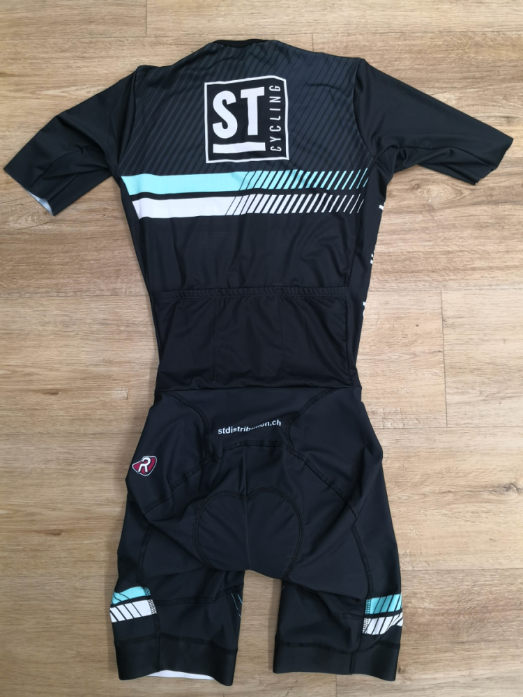 ST Cycling Triathlon Einteiler Aero mit Ärmel und Front-RV, M