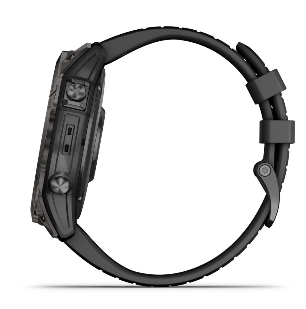 Garmin fenix 7X Pro Saph Solar Carbon Gray Ti w/Black Band, Sportuhr