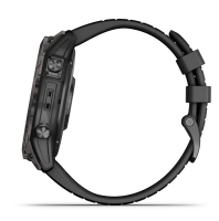 Garmin fenix 7X Pro Saph Solar Carbon Gray Ti w/Black Band, Sportuhr