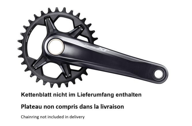 Shimano Kettenradgarnitur XT FC-M8100 ohne Kettenblatt CL: 52 mm, 180