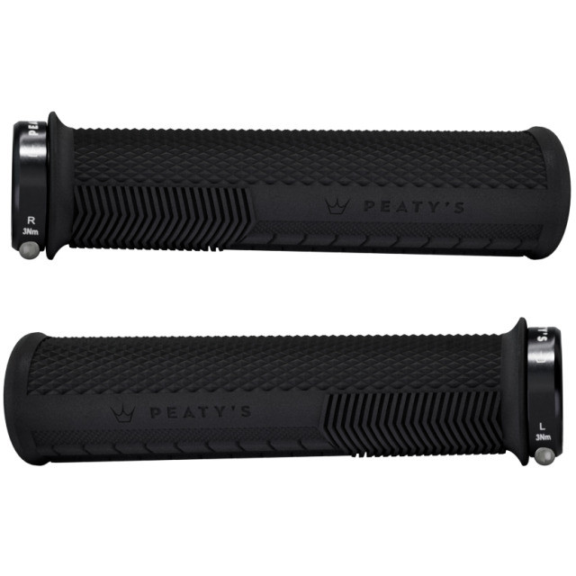 Peaty's Lenkergriffe Monarch Grip Knurl Thick, Schwarz