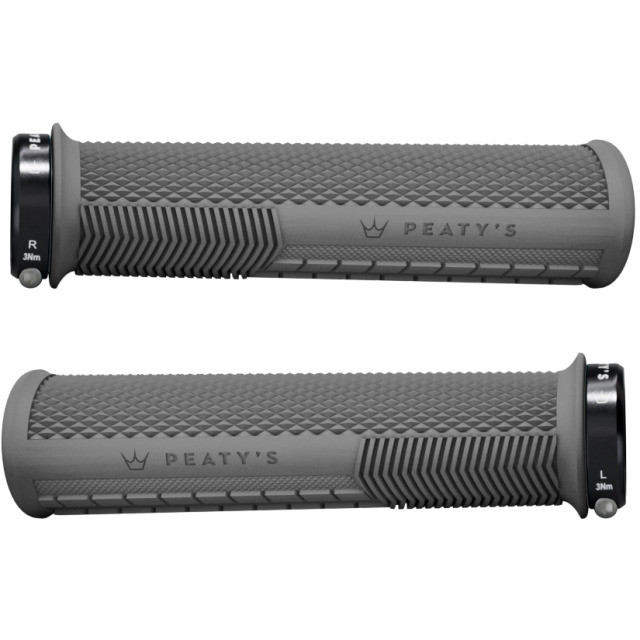 Peaty's Lenkergriffe Monarch Grip Knurl Thin, Grau