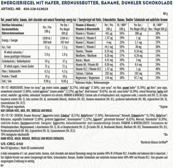 CLIF Bar Peanut Butter Banana Dark Choccolate