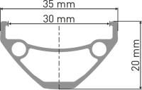 DT Swiss E 593 Felge DB 27.5" 30 32L