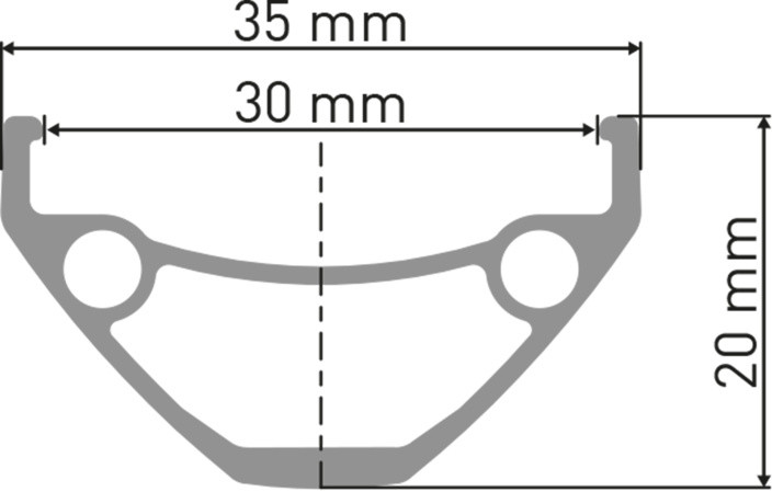 DT Swiss E 593 Felge DB 29" 30 32L