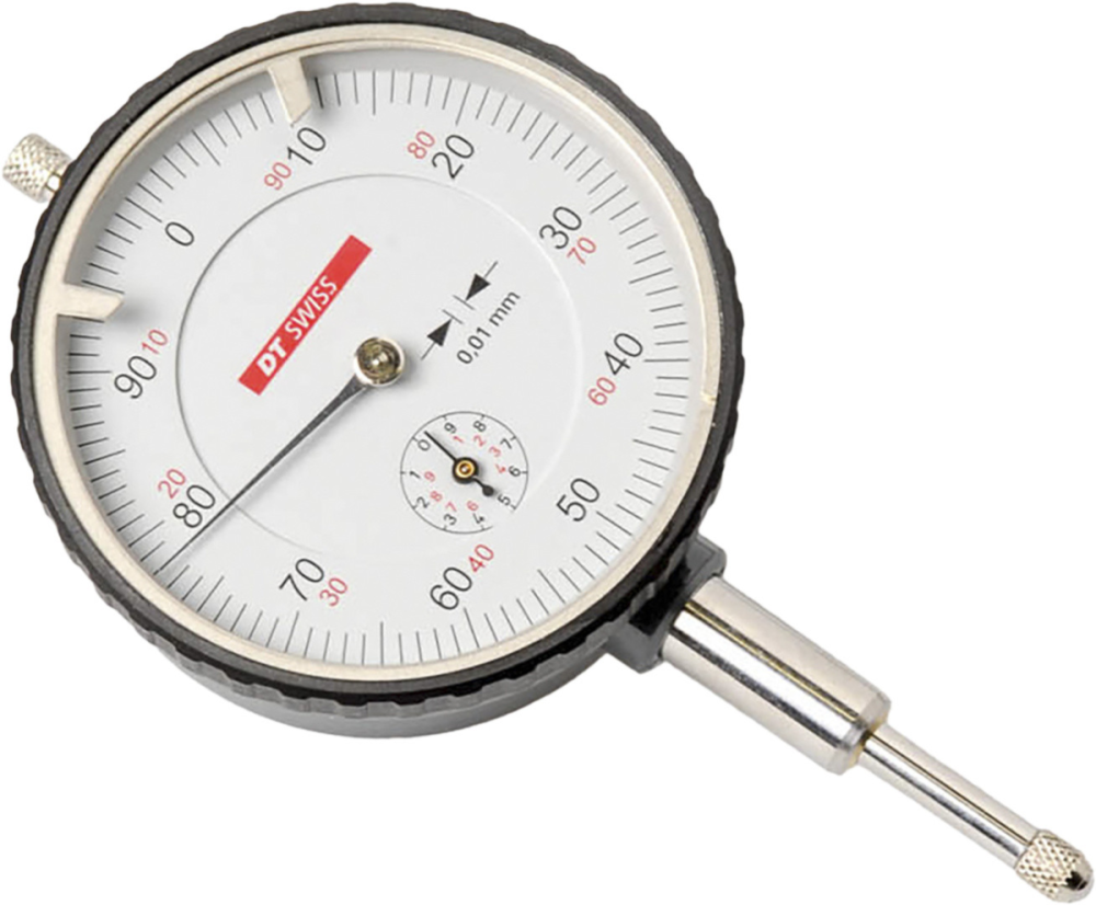DT Swiss Messuhr analog zu Zentrieständer