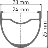 DT Swiss HG 1800 SPLINE Laufrad 700C CL 25 110/12mm